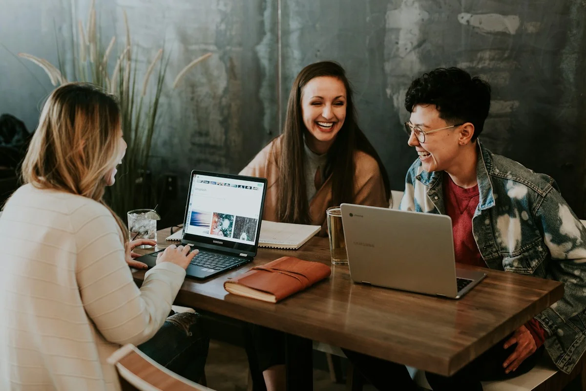 Sharing ideas around a table
